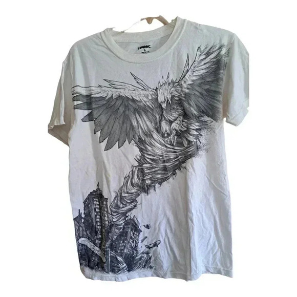 Tony Hawk Mens S Wings Y2K Tee Shirt Top Off White Graphic Print 100% Cotton - Picture 1 of 5